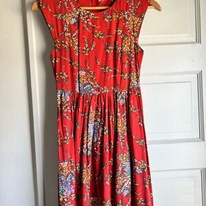 Floral Coral Dress
